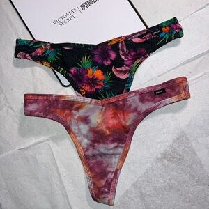 (M) 2pk Cotton PINK Victoria’s Secret THONG Panty Underwear